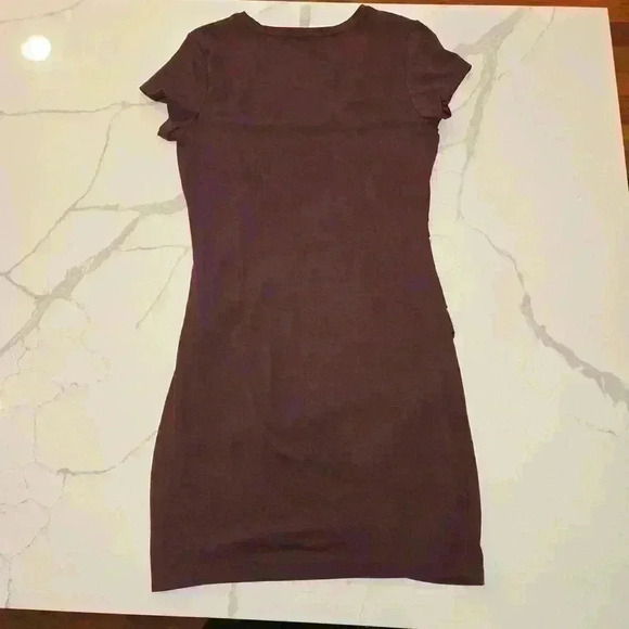 Athleta Womens Short Sleeve V Neck Mini Dress Purple Size Small - Picture 2 of 9